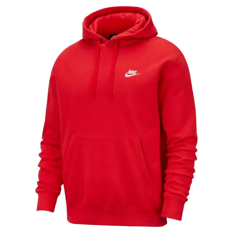 Sweat Capuche Nike Sportswear Club Fleece Rouge