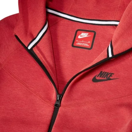 Veste Capuche Nike Sportswear Tech Fleece Junior Rouge