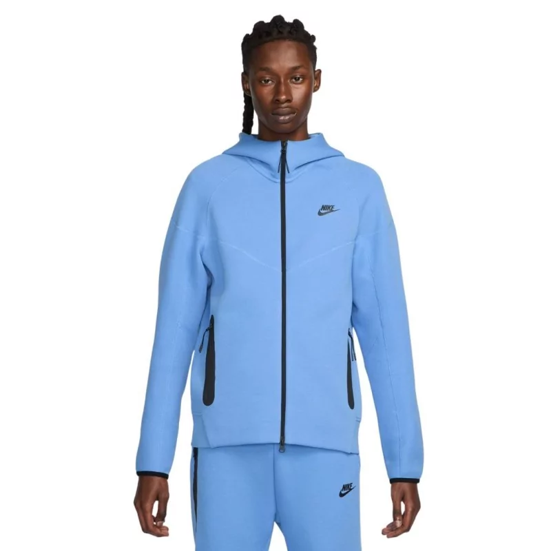 Veste Capuche Nike Sportswear Tech Fleece Windrunner Bleu - Espace Foot