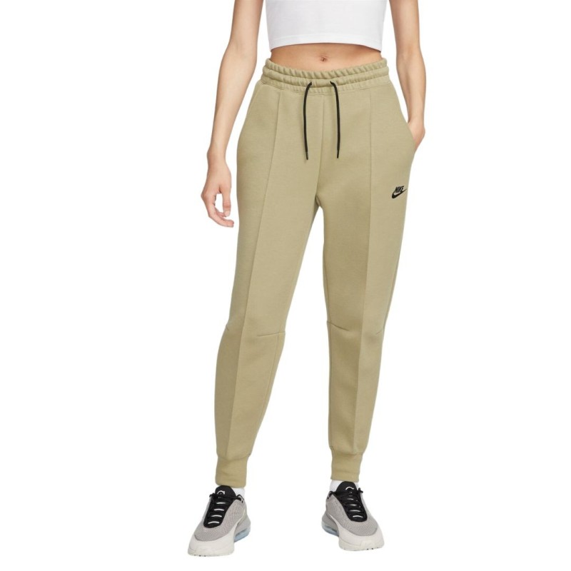 Pantalon Jogging Nike Sportswear Tech Fleece Femme Vert Espace Foot