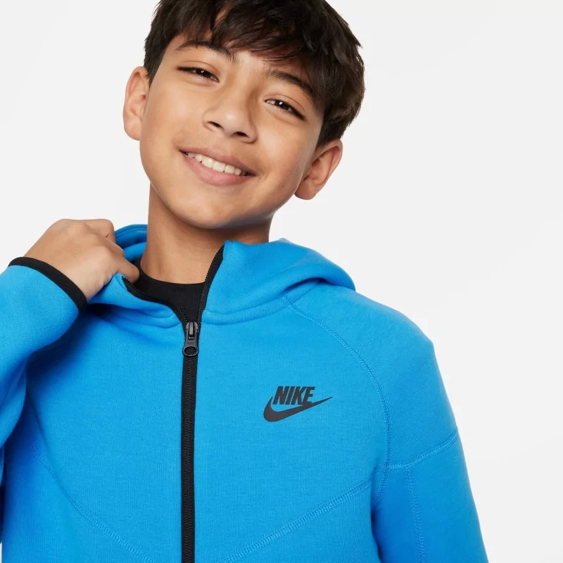 Veste Capuche Nike Tech Fleece Enfant Bleu - Espace Foot