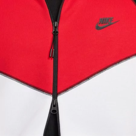 Veste Capuche Nike Tech Fleece Blanc Et Rouge