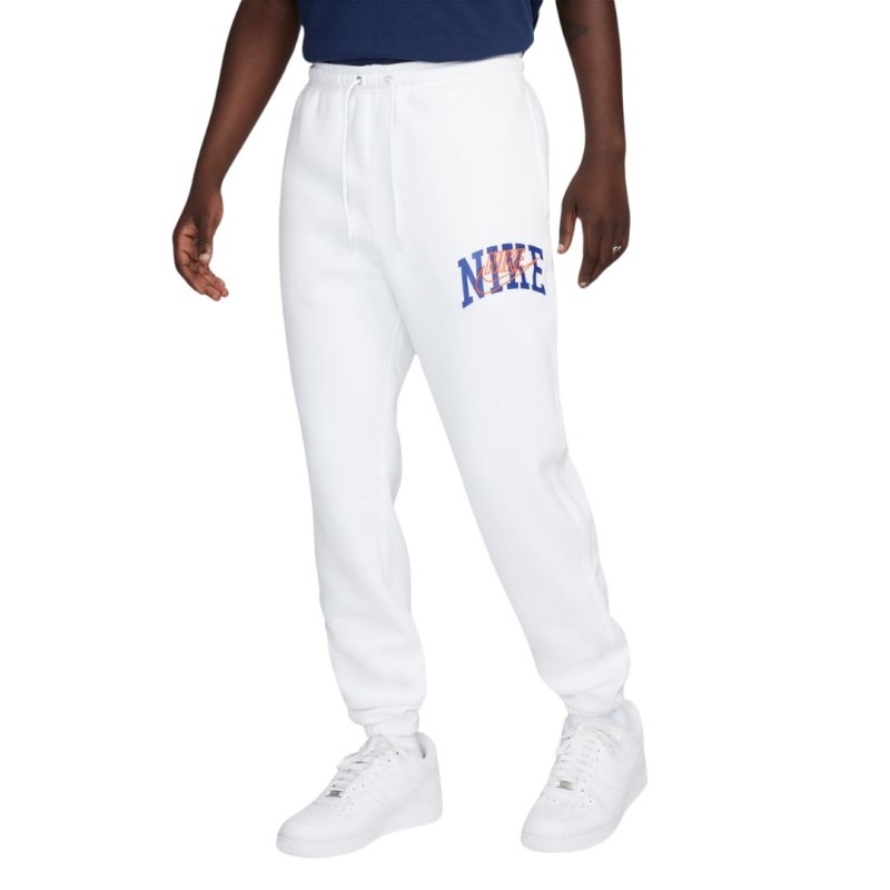 Pantalon Jogging Nike Club Fleece Blanc Espace Foot