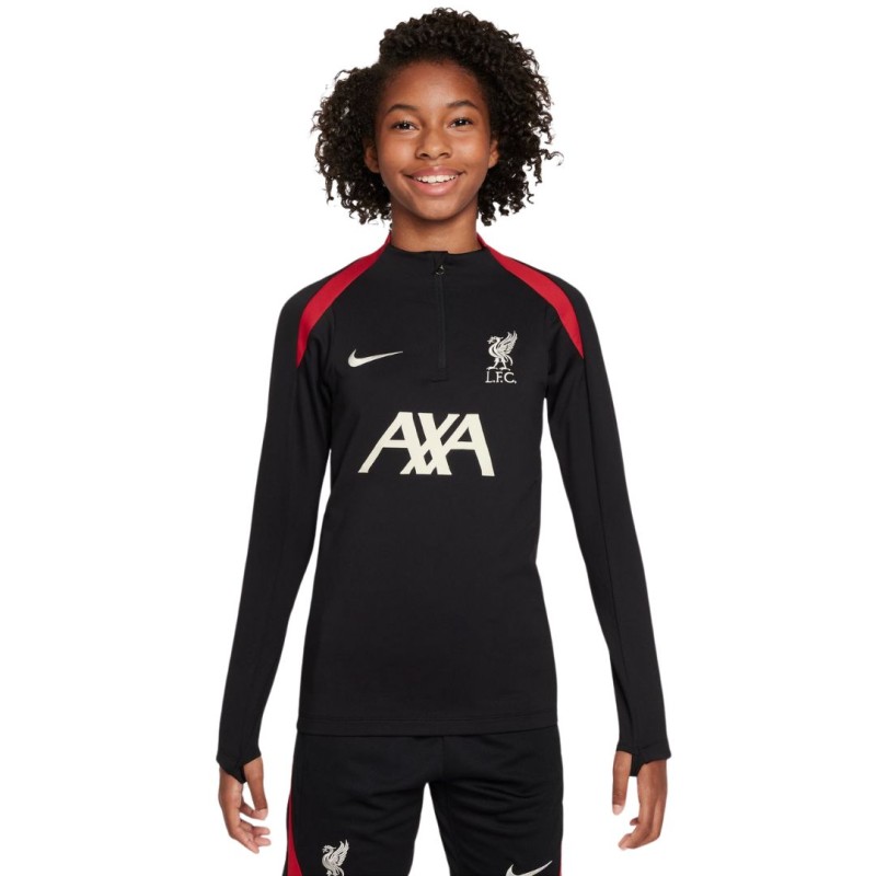 Sweat Entrainement Liverpool Enfant Noir