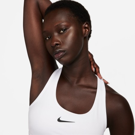 Brassiere Nike Swoosh Femme Blanc