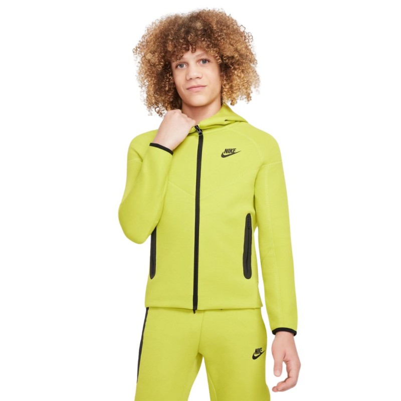 Veste Capuche Nike Tech Fleece Enfant Vert