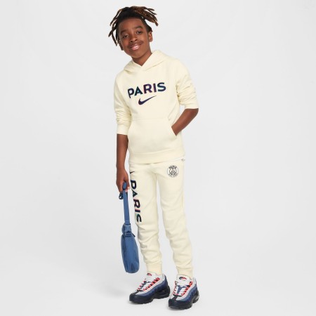 Sweat Capuche Psg Enfant Blanc